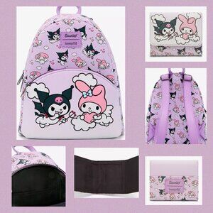 Loungefly Sanrio Kuromi & My Melody Angel & Devil Mini Backpack & Wallet Set
